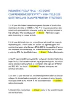 Paramedic Fisdap Final &ndash; 2026&sol;2027 Comprehensive Review With High-Yield 200 Questions And Exam Preparation Strategies