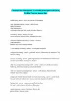 Principles of Financial and Managerial Accounting D196 Already Passed QUESTIONS AND ANSWERS RATED A LATEST UPDATE 2026