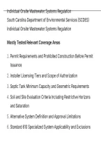 South Carolina Department of Environmental Services &lpar;SCDES&rpar; Individual Onsite Wastewater Systems Regulation QUESTIONS AND CORRECT ANSWERS WITH DETAILED RATIONALES&period;pdf&NewLine;&NewLine;