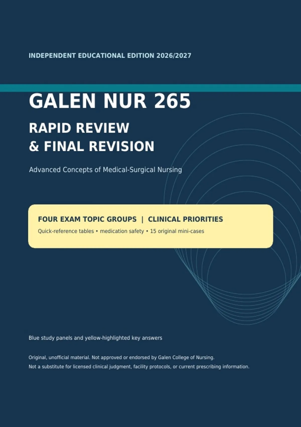 Page Yield Examples Galen NUR 265 Rapid Review & Final Revision Guide | High-Yield Systems ...
