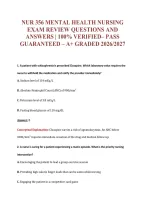 Nur 356 EXAM Bundle &vert; Update Questions with complete and Verified solutions&period;