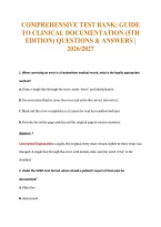 Comprehensive Test Bank&colon; Guide&NewLine;To Clinical Documentation &lpar;5Th&NewLine;Edition&rpar; Questions & Answers &vert;&NewLine;2026&sol;2027