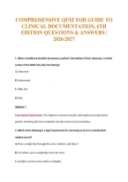 Clinical Exam Compilations with Complete & Verified Solutions