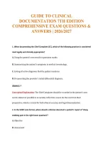 Guide To Clinical&NewLine;Documentation 7Th Edition&NewLine;Comprehensive Exam Questions &&NewLine;Answers &vert; 2026&sol;2027