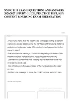 Nmnc 1110 Exam 2 Questions And Answers 2026&sol;2027 &vert; Study Guide&comma; Practice Test&comma; Key Content & Nursing Exam Preparation