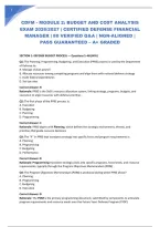 Cdfm - Module 2&colon; Budget And Cost Analysis Exam 2026&sol;2027 &vert; Certified Defense Financial Manager &vert; 80 Verified Q&A &vert; Ngn-Aligned &vert; Pass Guaranteed &ndash; A&plus; Graded