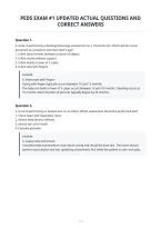 Peds Exam &num;1 Updated Actual Questions And&NewLine;Correct Answers&NewLine;