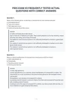 Peds Exam &num;3 Frequently Tested Actual&NewLine;Questions With Correct Answers