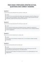 Peds Exam 3 Perfusion Updated Actual&NewLine;Questions And Correct Answers