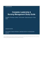 Galen NUR 282 Complete Study Guide 2026&sol;2027 &vert; Leadership&comma; Delegation&comma; Prioritization&comma; Staffing&comma; QI & Patient Safety