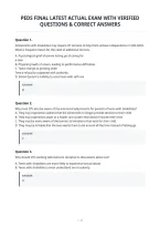 Peds Final Latest Actual Exam With Verified&NewLine;Questions & Correct Answers