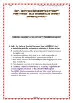Cdip &ndash; Certified Documentation Integrity Practitioner &vert; Exam Questions And Correct Answers &vert; 2026&sol;2027&NewLine;&NewLine;&NewLine;