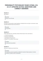 Personality Psychology Exam 3&sol;Final &lpar;Ch&period;&NewLine;15-17&rpar; Updated Actual Questions And&NewLine;Correct Answers