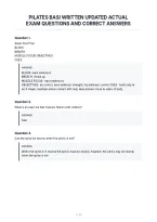 Pilates Basi Written Updated Actual&NewLine;Exam Questions And Correct Answers