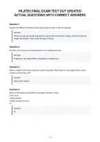 Pilates Final Exam Test Out Updated&NewLine;Actual Questions With Correct Answers