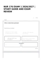 Nur 176 Exam 1 2026&sol;2027 &vert; Study Guide And Exam Review