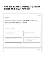 Nur 176 Exam 3 2026&sol;2027 &vert; Study Guide And Exam Review