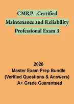 CMRP Certified Maintenance and Reliability Professional Exam 3 &vert; SMRP Study Guide and Practice Question