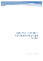 NUR 252 Med-Surg Renal Exam 1 Comprehensive Study Guide