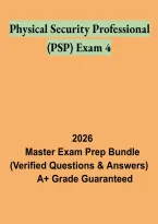 Physical Security Professional &lpar;PSP&rpar; Exam 4 &vert; ASIS Certification Practice Questions and Study Guide