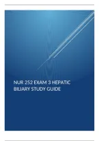 NUR 252 Exam 3 Hepatic Biliary System Study Guide & Key Concepts