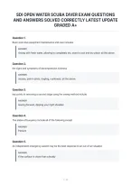 Sdi Open Water Scuba Diver Exam Questions And Answers Solved Correctly Latest