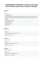 Scribeamerica Pediatrics Latest Actual Exam&NewLine;With Verified Questions & Correct Answers&NewLine;