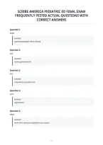 Scribe America Pediatric Ed Final Exam&NewLine;Frequently Tested Actual Questions With&NewLine;Correct Answer