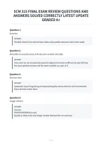 Scm 315 Final Exam Review Questions And&NewLine;Answers Solved Correctly Latest Update&NewLine;Graded A&plus;