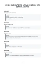 Scm 300 Exam 3 Updated Actual Questions With&NewLine;Correct Answers