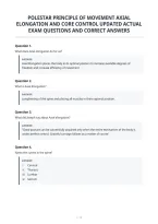 Polestar Principle Of Movement Axial&NewLine;Elongation And Core Control Updated Actual&NewLine;Exam Questions And Correct Answers
