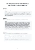 Sasb Level 1 Basic Stuff Updated Actual&NewLine;Questions With Correct Answers