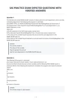 Sas Practice Exam Expected Questions With&NewLine;Verified Answers