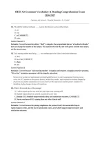 HESI A2 Grammar Vocabulary Reading Comprehension Exam Actual 2026/2027 ...