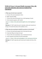 NURS 612 Exam 2 Advanced Health Assessment &lpar;Maryville University&rpar; Questions and Answers&vert; Updated&vert; Pass Guaranteed