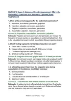 NURS 612 Exam 3 Advanced Health Assessment &lpar;Maryville University&rpar; Questions and Answers&vert; Updated&vert; Pass Guaranteed