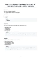 Practice Cmsrn Test Bank Updated Actual&NewLine;Exam Questions And Correct Answers&NewLine;