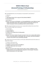 NUR631 Midterm Exam Advanced Physiology Pathophysiology Advanced Practice Nursing Actual 2026&sol;2027 with Detailed Rationales &vert; Complete Exam-Style Questions &vert; Pass Guaranteed &ndash; A&plus; Graded&NewLine;&NewLine;