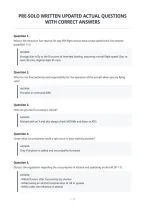 Pre-Solo Written Updated Actual Questions&NewLine;With Correct Answers