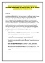 Hcr 240 Pathophysiology Final Exam Full Package Questions Answers And Rationale