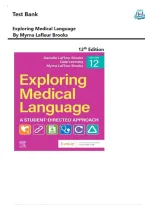 Test Bank For Exploring Medical Language 12th Edition by Myrna LaFleur Brooks &lpar; All Chapters Covered&rpar; Latest Edition 2026