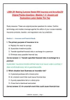 LOMA 281 Meeting Customer Needs With Insurance and Annuities250 &NewLine;Original Practice Questions &bull; Modules 1&ndash;4 &bull; Answers and &NewLine;Explanations Latest Update This Year 