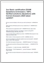 3cx Basic certification EXAM Questions & Answers &vert; 100&percnt; Verified solutions &vert;Questions with Correct Answers Newest 2026-2027 latest update&excl;&excl;