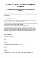 SAT Math &mdash; Practice Test with Fully Worked Solutions &lpar;30 Questions&rpar;