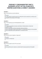 Prophecy Core Mandatory Part Ii&NewLine;&lpar;Nursing&rpar; Latest Actual Exam With&NewLine;Verified Questions & Correct Answers