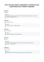 Psyc 230 Uiuc Exam 1 Frequently Tested Actual&NewLine;Questions With Correct Answers