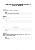 Psyc 2000 Exam 3 Expected Questions With&NewLine;Verified Answers&NewLine;
