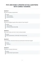 Psyc 2030 Exam 3 Updated Actual Questions&NewLine;With Correct Answers