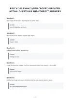 Psych 100 Exam 3 &lpar;Psu Crosby&rpar; Updated&NewLine;Actual Questions And Correct Answers&NewLine;