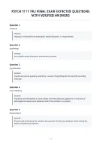 Psych 1111 Tru Final Exam Expected Questions&NewLine;With Verified Answers